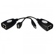 Cabo Conversor Extensor USB Para RJ45 até 45 metros, Preto, USB-RJXT EX-04 CB0166G - CB0166