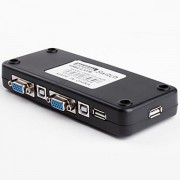 Switch KVM USB 2.0 4 Saídas VGA KVM41UA HUB0020 KV-02 Preto HUB00020XT - HUB0020LT