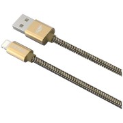 Cabo de Dados Lighting Para Iphone USB C3Tech, 2 Metros, Dourado - CB-210GD