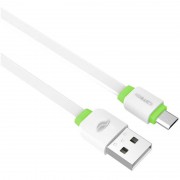 Cabo USB x Micro USB V8 C3Tech, 1 Metro, Branco - CB-100WH