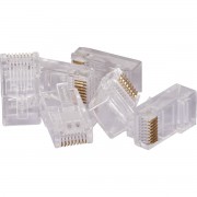 Conector RJ45 CAT5E Fortrek, Pacote Com 100 Unidades, RJ45-201 - 62899