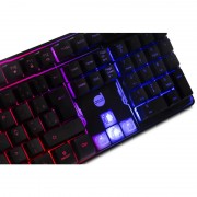 Teclado Gamer Dazz Rapidfire, Efeito Rainbow, Preto - 62520-3