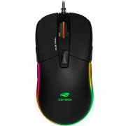 Mouse Gamer C3Tech Ambidestro Quetzal, USB, 8 Botões, 5000DPI, RGB - MG-510BK