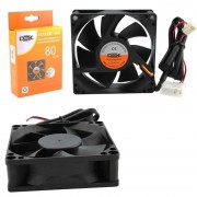 Cooler FAN 8cm Dex, Fan Preto, DX-8C - CL0004