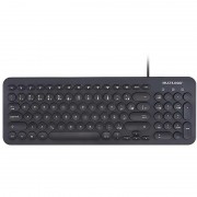 Teclado Multimídia Multilaser, USB, Teclas Redondas, Preto - TC234