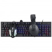 Kit Gamer Bright CB02 TMH - Teclado + Mouse + Headset, Preto - 0543