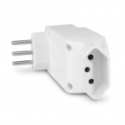 Adaptador L Multilaser, 4 Tomadas Padrão Novo, Branco - WI246