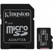 Cartão de Memória Micro SD 64GB Kingston, Classe 10 Canvas Select Plus - SDCS2/64GB
