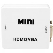 Adaptador Conversor HDMI Para VGA Com Saída de Áudio, Branco, AD0383 CO-34 - AD0383KP