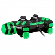 Joystick Gamer Multilaser, PS3/PC, Preto e Verde - JS091