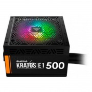 Fonte Gamer Gamdias Kratos E1, 500W, RGB, 80 Plus, Preto - GD-Z500ZZZ