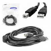 Cabo Para Impressora 5 metros Dex, USB 2.0 Macho Para Macho, Preto, CB46  C-50 - CB0117