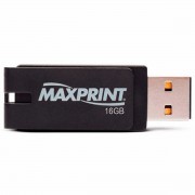 Pen Drive Maxprint Twist 16GB, USB 2.0, Cinza - 50000008