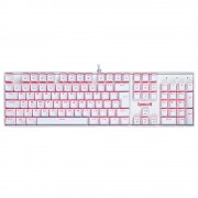 Teclado Mecânico Gamer Redragon Mitra K551W, LED Vermelho, Switch MK2 Blue, Branco - K551W (BLUE)