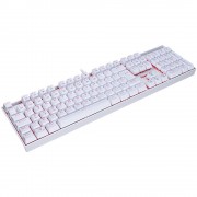 Teclado Mecânico Gamer Redragon Mitra K551W, LED Vermelho, Switch MK2 Blue, Branco - K551W (BLUE)