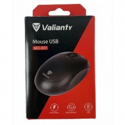 Mouse Valianty, 3 Botões, 800DPI, USB, Preto - MO-001