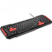 Teclado Gamer Multilaser, USB, ABNT2, Preto e Vermelho - TC160