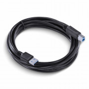 Cabo Para Impressora e HD Externo 3 Metros, PCYes, USB A 3.0 Macho x USB B 3.0 Macho, Preto - PUABM3-3