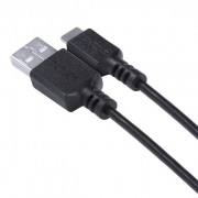 Cabo Para Celular Smartphone USB A 2.0 Para USB Tipo C ,1 Metro, Preto - PUACP-01