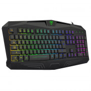 Kit Gamer T-Dagger, Teclado Tanker RGB, Mouse Warrant Officer RGB 4800DPI, Mousepad Gamer Geometry S