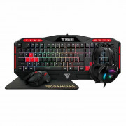 Kit Gamer Gamdias, Combo 4 em 1, Teclado + Mouse + Headset + Mousepad - POSEIDON M2