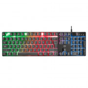 Teclado Gamer Trust GXT 835 Azor, Illuminated, LED Multicolorido, Preto - 23651