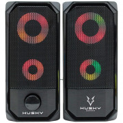 Caixa de Som Gamer Husky Storm Rainbow, LED RGB, 6W, USB, Preto - CX-HST-RA