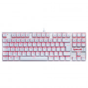 Teclado Mecânico Gamer Redragon Kumara K552W, LED, Switch Redragon MK2 Brown, ABNT2, Branco - K552W-2 (BROWN)