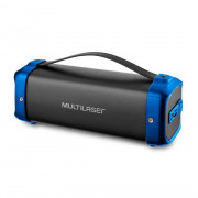 Caixa de Som Bazooka Multilaser, Portátil, Bluetooth, 70W, BT/AUX/SD/USB/FM, Preto e Azul  - SP351
