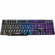 Teclado Semi Mecânico Gamer K-Mex Gaming Master KM-5228, LED RGB Rainbow, Preto - KM5228U0001CB1X