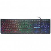 Teclado Gamer K-Mex Steampunk KM76, Anti-Ghost, LED 4 Cores, Preto - KM7628U0001CB1X