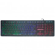 Teclado Gamer K-Mex Steampunk KM76, Anti-Ghost, LED 4 Cores, Preto - KM7628U0001CB1X