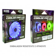 Cooler FAN K-Mex AF-D1225, Gaming Master, 120mm, LED Vermelho Preto - AFD1225PC428BOX