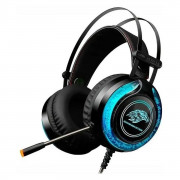 Headset Gamer K-Mex AR-S9300, RGB, P2, Stereo, Azul e Preto - ARS9300S21PAB2X