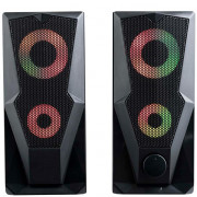 Caixa de Som Gamer Multilaser, LED RGB, 15W RMS, P2, Preto - SP330