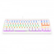 Teclado Mecânico Gamer Redragon Dark Avenger Lunar White, Rainbow, Switch Blue, ABNT2, Branco - K568W-R (BLUE)