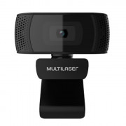 Webcam Multilaser Full HD, 1080p, 4K, Microfone, USB Plug and Play, Preto - WC050