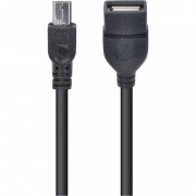 ADAPTADOR USB FÊMEA PARA MICRO USB 15CM VINIK COM FUNÇÃO OTG UFMU-OTG PRETO - 25542