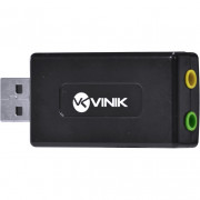 ADAPTADOR PLACA DE SOM VINIK USB PARA 7.1 VIRTUAL AUSB71 PRETO - 25541