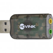 ADAPTADOR PLACA DE SOM VINIK USB PARA 5.1 VIRTUAL AUSB51 PRETO - 25540