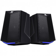 Caixa de Som Gamer Vinik Crusade, 2.0 Bluetooth, LED Azul, 6W 100HZ-20KHZ 5V, Preto, CXGCR6W - 34860