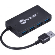 Hub USB 4 Portas USB 3.0 Vinik, Preto - HUV-30 (29595)