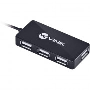 Hub USB 4 Portas USB 2.0 Vinik, Preto - HUV-20 (24414)