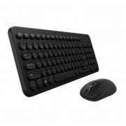 Teclado e Mouse Sem Fio Bright, Multimídia, Teclas Redondas, Preto - 0585