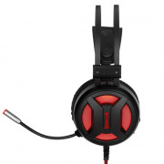 Headset Gamer Redragon Minos, 7.1 Virtual, Drivers 50mm, USB, Preto e Vermelho - H210