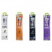 CABO USB PARA IPHONE LIGHTNING XCELL 3.0A TURBO CORES SORTIDAS - XC-KT-14