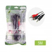 Cabo P2 M x 2 RCA M, 2 Metros, X-Cell, Preto - XC-P2ST-2RCA-2M