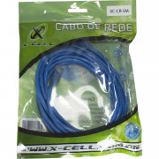 Cabo De Rede 5 Metros Patch Cord X-Cell, Azul - XC-CR-5M