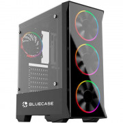 Gabinete Gamer Bluecase BG-036, Lateral de Vidro Temperado, USB 3.0, Preto, Sem Fonte - BG036CASE