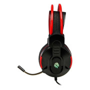 Headset Gamer Hayom, P2 e USB com LED Preto e Vermelho - HF2207